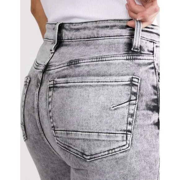 BKE Jeans Womens 31x27 Gray Parker Universal Fit High Rise Ankle Skinny Denim - Picture 4 of 10